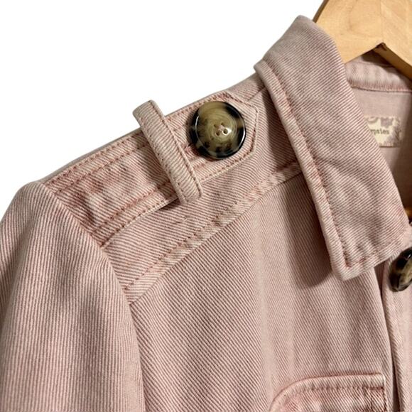 New BAND OF GYPSIES Billie Jean Pink Denim Jacket | S - Picture 4 of 6